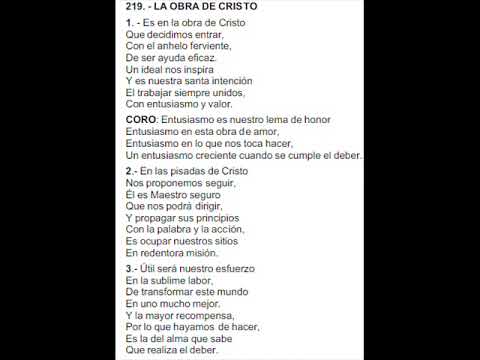 219    LA OBRA DE CRIS TO HIMNO ASAMBLEA CRISTIANA