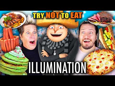 Try Not To Eat - Illumination Movies! (Despicable Me, The Grinch, Super Mario Bros)
