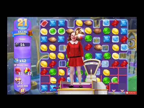 Wonka's World of Candy Level 818 NO BOOSTERS - A S GAMING ✔
