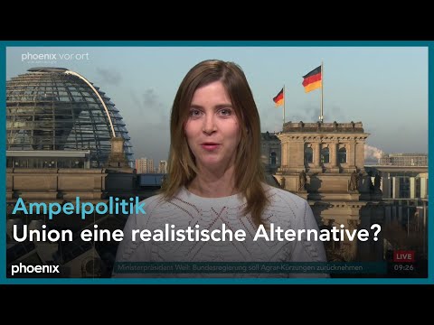 phoenix nachgefragt mit Valerie Höhne zur Ampelpolitik am 08.01.24