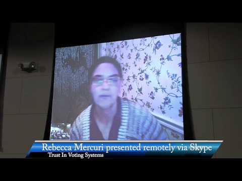TEDxConstitutionDrive - Rebecca Mercuri - Transparency and Trust in Electronic Voting Systems
