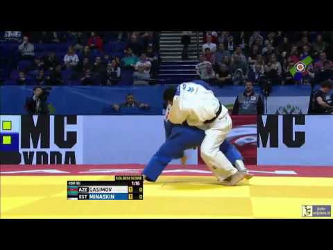 Judo 2016 European Championships Kazan: Gasimov (AZE) - Minaskin (EST) [-100kg] bronze