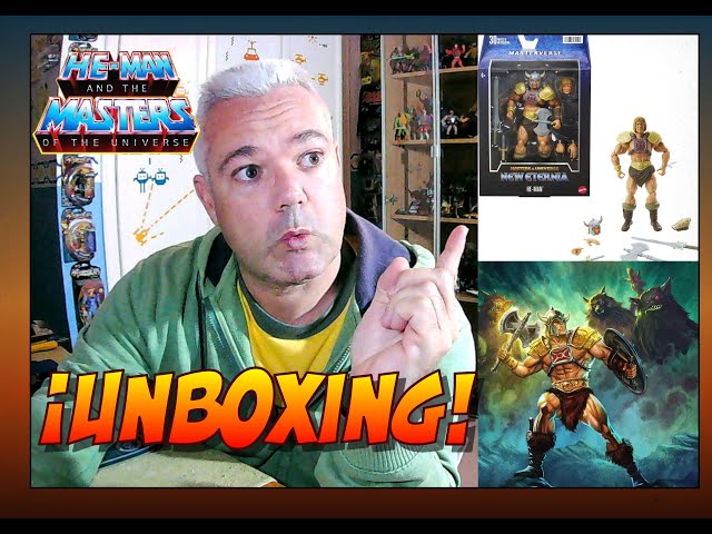 Vídeo relacionado con Masters of the Universe MOTU Figura de acción He-Man con puño de trueno para coleccionistas con accesorios, colección Masterverse, juguete +6 años (HYC56)