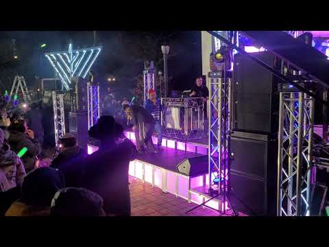 Nissim black and kosher dillz chanukah song at Cunningham Park 8th night