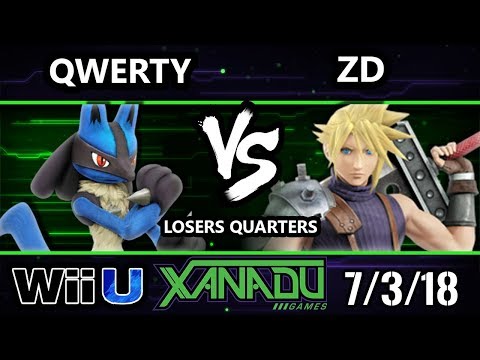 S@X 257 Smash 4 - Qwerty (Lucario) Vs. ZD (Cloud) - Wii U Losers Quarters