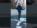WALKIN ON SNOW IN 25cm PLEASER HEELS AND LEATHER LEGGINGS