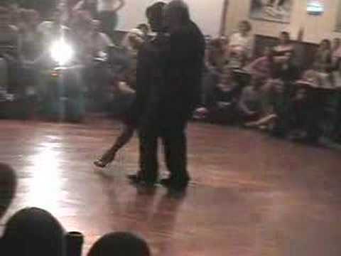  Puppy Castello  and  Graciela Gonzalez  are  dancing  to  the  tango  "  Flor de Tango  "