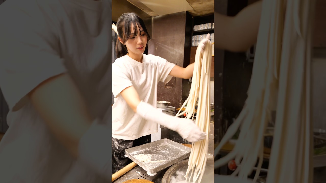 最高の手打ちうどん！深夜2時まで営業する絶品グルメ。 #japanesefood
