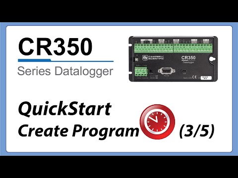 CR350 QuickStart Part 3 – Create a Program and Wire Sensors