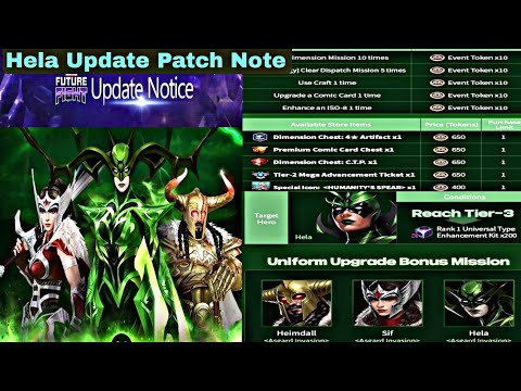 Hela Update Patch Note & New Events Details - Marvel Future Fight