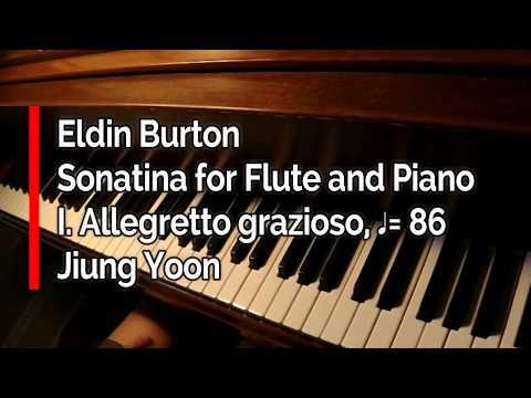 Piano part- Burton, Sonatina for Flute and Piano, I. Allegretto grazioso, ♩= 86