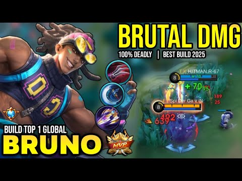 BRUNO BEST BUILD 2025 | BUILD TOP 1 GLOBAL BRUNO GAMEPLAY | MOBILE LEGENDS✓
