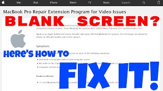 Retina Macbook blank screen REPAIR GUIDE