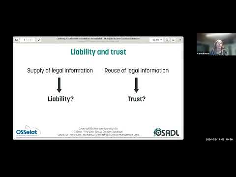 OpenChain Webinar #59 - Curating FOSS license information for the OSSelot database 2024-02-14