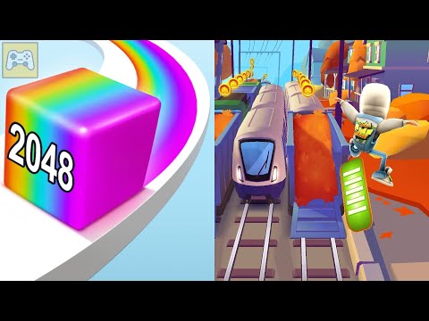 Jelly Run 2048 vs Subway Surfers ✦ ASMR Gameplay Android iOS • 2048 Number Merge Race Games