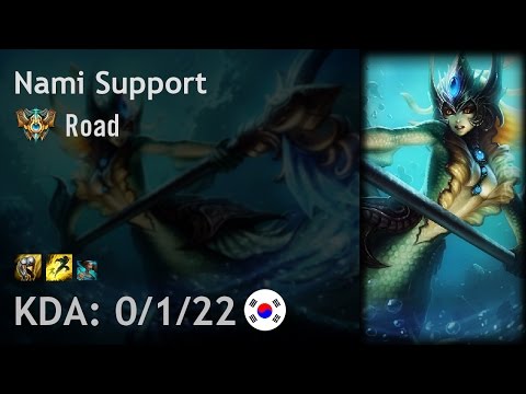 Nami Support vs Lulu - Road - KR Challenger Patch 7.8