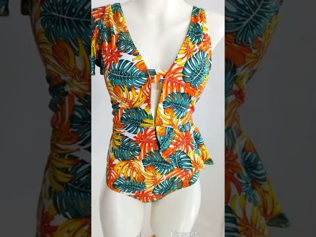 Vídeo relacionado con JFAN Bikinis para Mujer Push Up Trajes de Baño de Dos Piezas Triangular Acolchados Tops Brasileños Bañador con Relleno Rayas Azules,L