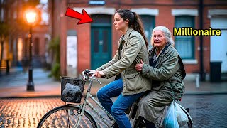 Everyone IGNORED the Lost Old woman, Until a Teen age girl Took Her Hand. She Was a Millionaire