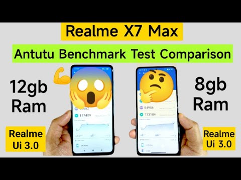 Realme X7 Max Antutu Test High Performance Mode 12gb Ram vs 8gb Ram 🤔