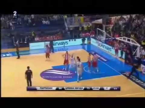 KK Partizan - KK Crvena zvezda Diva 92:83 Zakucavanje Milosavljevica