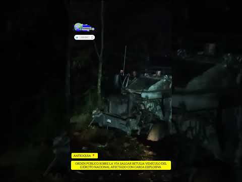 🚨💥 Vehículo cin artefact0 expl0sivo afecta la vía Sagar Betulia Antioquia