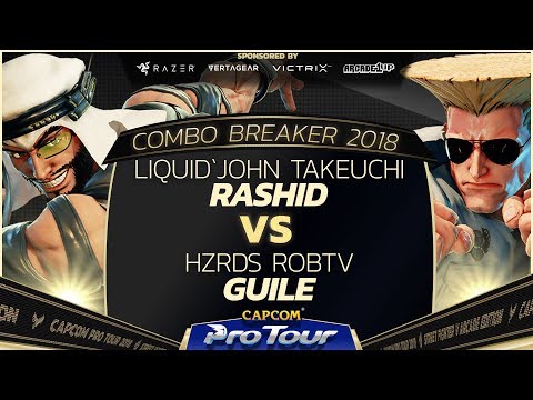 Liquid`John Takeuchi (Rashid) vs HZRDS RobTV (Guile) - Combo Breaker 2018 Pools - Day 1 - CPT 2018