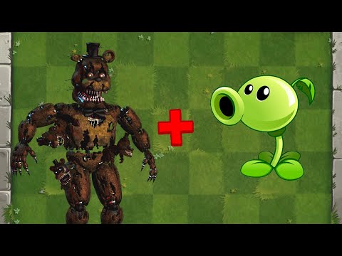 Nightmare Freddy + Peashooter Fusion - Plants vs Zombies Animation