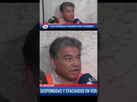 Clases suspendidas y evacuados en Vera y Reconquista Algunas localidades superaron los 200 mm de agu