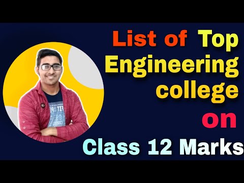 Top Engineering college on class 12 Mark | Top private engineering college 2020 | Jee mains 2020 Video