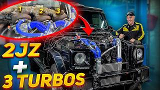 3-turbo 2JZ G-wagen build - first drive