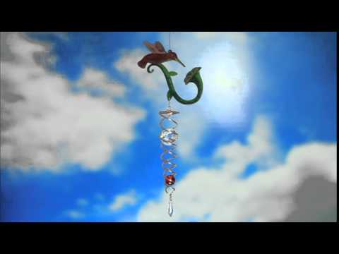Iron Stop Whimsical Hummingbird Crystal Twister - ACHICA.com