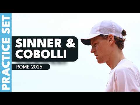 Jannik Sinner & Flavio Cobolli Full Practice Set | Rome 2026
