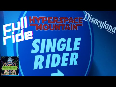 HYPERspace Mountain (Star Wars Version) FULL RIDE, Single Rider Line, 2023