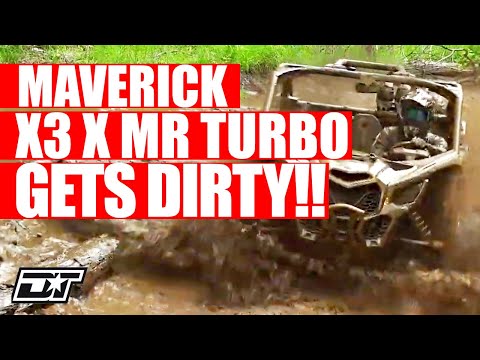 Maverick X3 X mr Turbo Mud Bog Test - Crazy Mud Flinging ACTION!!