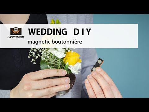 Attach boutonnière with magnets 
