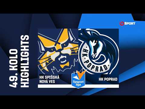 49. kolo: HK Spišská Nová Ves - HK Poprad 3:4 pp (2:0, 1:2, 0:1, 0:1)