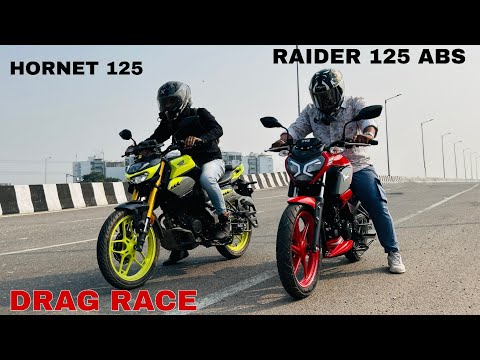 NEW TVS RAIDER 125 DUAL DISC SINGLE ABS VS HONDA CB HORNET 125 II DRAG RACE II SHUBHAM YADUVANSHI