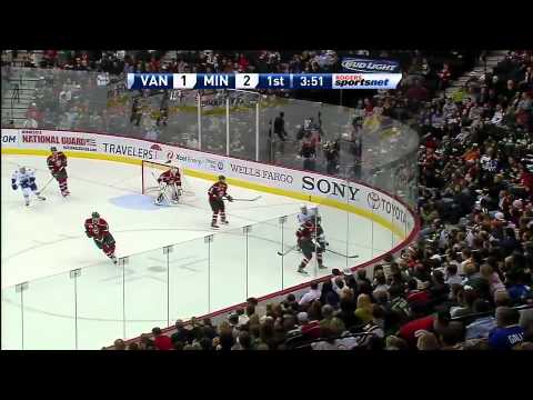 Vancouver Canucks @ Minnesota Wild Highlights 10/19/10