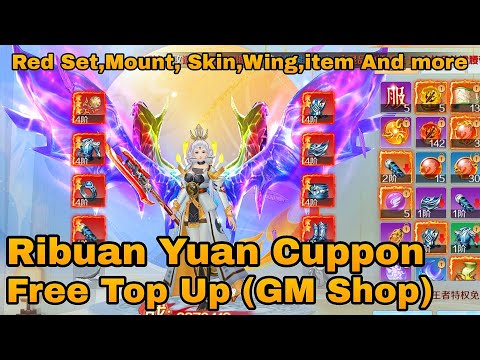 Free Ribuan Cuppon Yuan Mmo Rpg Free top up GM shop - Free item + Mount + Skin + Red set + Wing