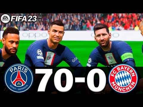 FIFA 23 - MESSI, RONALDO, MBAPPE, NEYMAR, ALL STARS | PSG 70-0 FC BAYERN