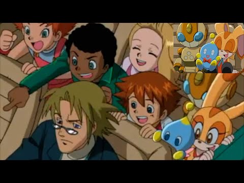 Sonic X Comparison: Mr. Stewart & His Friends Chase Eggman Down In The Sewer (Japanese VS English)