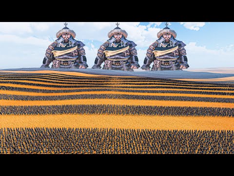 10 LINES OF MODERN SOLDIERS vs MONGOLIAN ARMY - Ultimate Epic Battle Simulator 2 UEBS 2