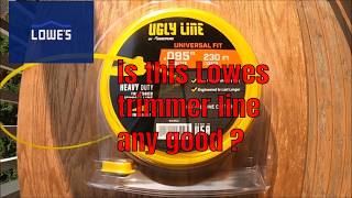 is Lowes string trimmer ugly line really good or hype review and testing