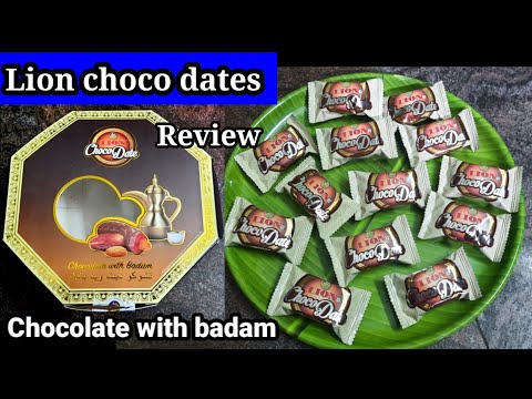 Lion choco dates-chocolate with badam (review) #lion dates chocolate#lion choco dates#lion chocolate