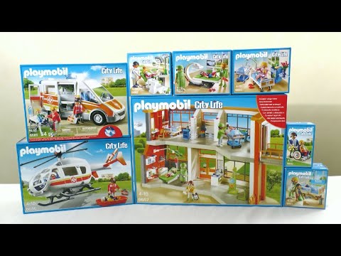 Playmobil unboxing : The children's hospital (2015) - 6657, 6659, 6660, 6661... 6663, 6685, 6686