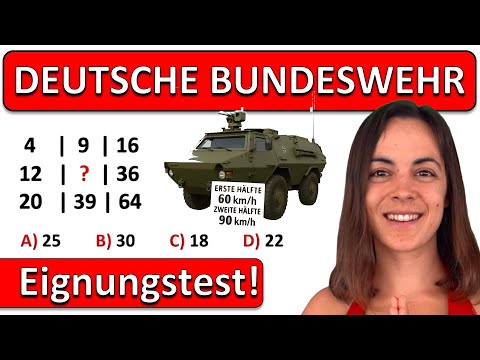 🇩🇪🇩🇪🇩🇪 Schaffst DU den Mathe EINSTELLUNGSTEST der BUNDESWEHR? Kopfrechnen, Textaufgabe & Zahlenreihe