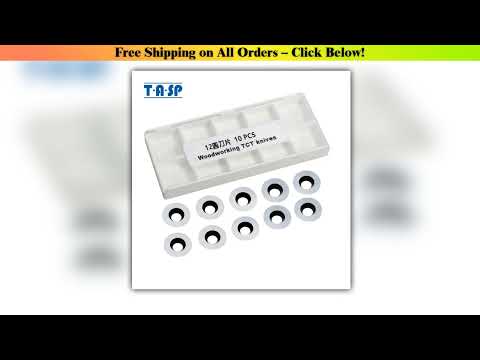 TASP Carbide Inserts Milling Cutters 12mm Round 10pcs Woodturning Tools Hollowers Knives for Wood L