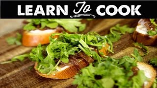 Learn To Cook: How To Make Goat Cheese & Onion Jam Crostini
