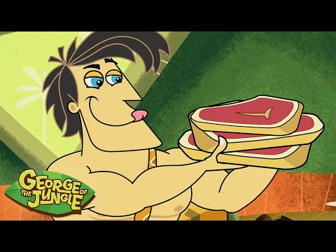 George loves STEAK! 🥩 | George of the Jungle | 1 Hour of Full Episodes | Cartoons For Kids