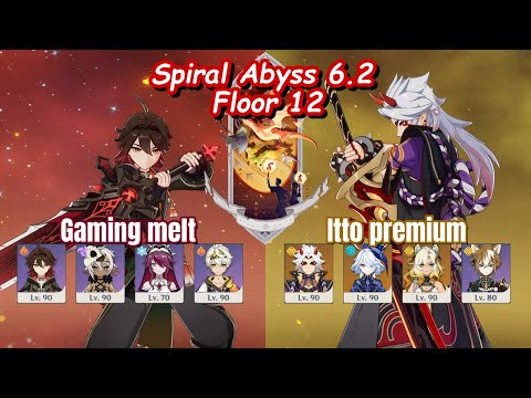 🔥The STRONGEST 4⭐star team⁉ C6 Gaming melt & C6 Itto premium | Spiral Abyss 6.2 | Genshin Impact